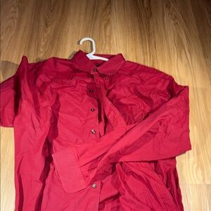 Roundtree & Yorke Red Casual Button Down Shirt